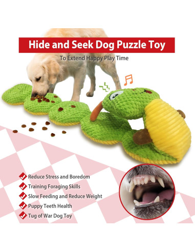 Juguete interactivo para perros GiGwi Oruga Snuffle 63.5 cm