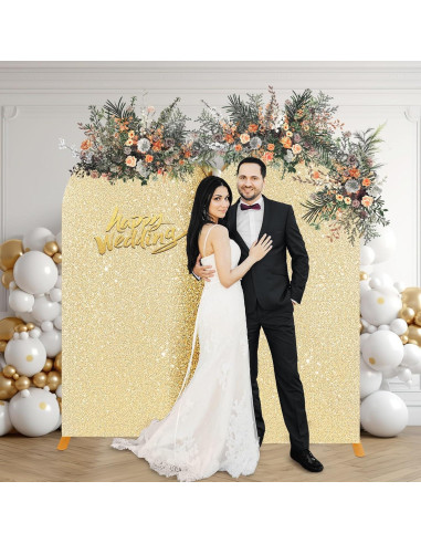 Cubierta de Arco de Boda Leepiya 4x1.6m Lentejuelas Doble Cara