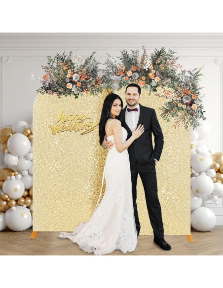 Cubierta de Arco de Boda Leepiya 4x1.6m Lentejuelas Doble Cara