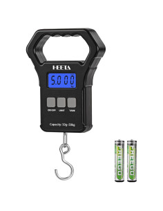 Balanza Digital Portátil HEETA 50kg con Pantalla LCD Retroiluminada