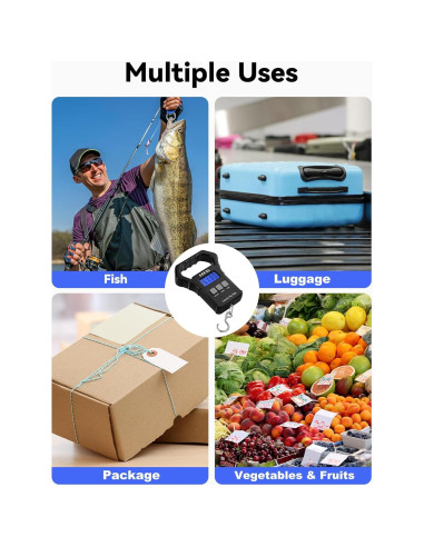 Balanza Digital Portátil HEETA 50kg con Pantalla LCD Retroiluminada