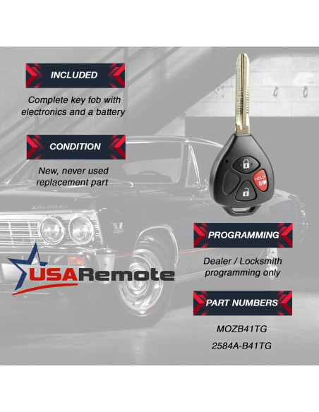 Control Remoto Toyota Yaris 2007-2013 / Scion TC 2005-2010 USARemote