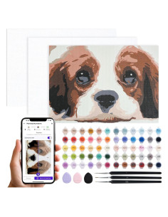 Kit de Pintura por Números Caydo P-011W para Adultos - 3 Lienzos A4 y 60 Colores