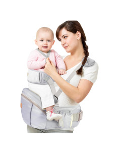 Portabebés Ergonómico Gris-2 para Bebés hasta 17.24 kg