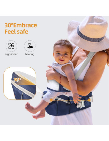 Portabebés Ergonómico Gris-2 para Bebés hasta 17.24 kg
