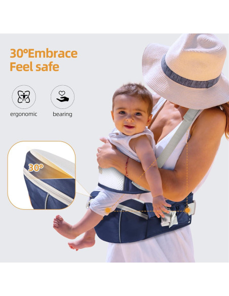 Portabebés Ergonómico Gris-2 para Bebés hasta 17.24 kg