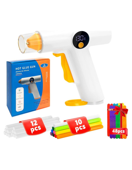 Pistola de Pegamento Caliente Inalámbrica MOWLIE 2500mAh LED