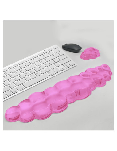 Reposamuñecas de Gel Ergonómico XIAONAN Rosa para Teclado y Ratón