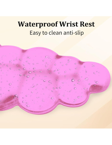 Reposamuñecas de Gel Ergonómico XIAONAN Rosa para Teclado y Ratón