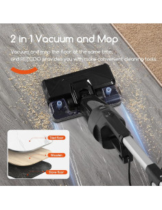 Aspiradora de Varilla REECOO K-22 600W con Mopa y Filtros 2