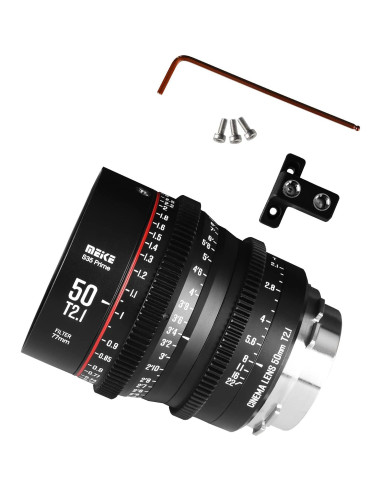 Lente de Cine Manual 50mm T2.1 Meike S35 PL para Cámaras