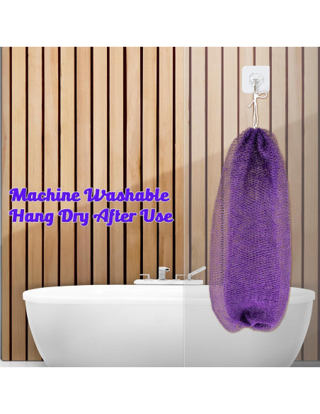 Esponja de Red Africana Lnngub 90cm Exfoliante Cuerpo Púrpura