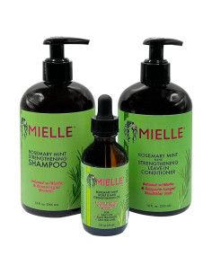 Conjunto Cuidado Cabello Mielle Romero Menta 3 Piezas 355ml
