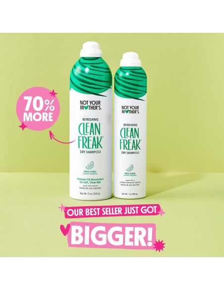 Champú Seco Refrescante Not Your Mother's - 340 g (2 Pzs) - Aroma Cítricos