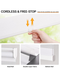 Persianas Zebra LazBlinds 121.6x182.9cm Sin Taladro Blanco 2