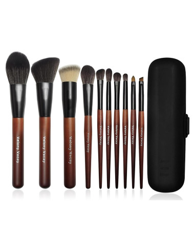Set de 10 Brochas de Maquillaje Profesional Velony Vacay