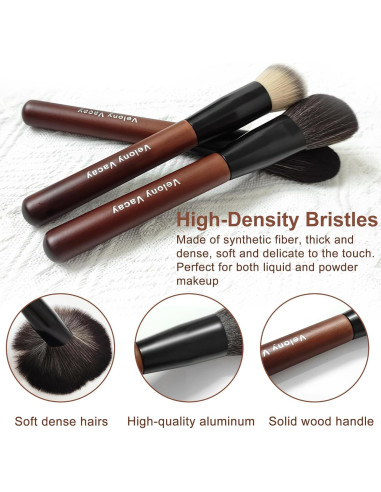 Set de 10 Brochas de Maquillaje Profesional Velony Vacay