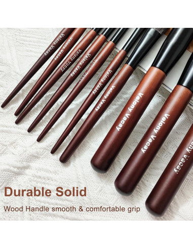 Set de 10 Brochas de Maquillaje Profesional Velony Vacay