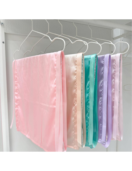 Funda de Cuna de Satén AKISS 80x35cm Reversible Champán/Aqua Funda de Cuna de Satén AKISS 80x35cm Reversible Champán/Aqua