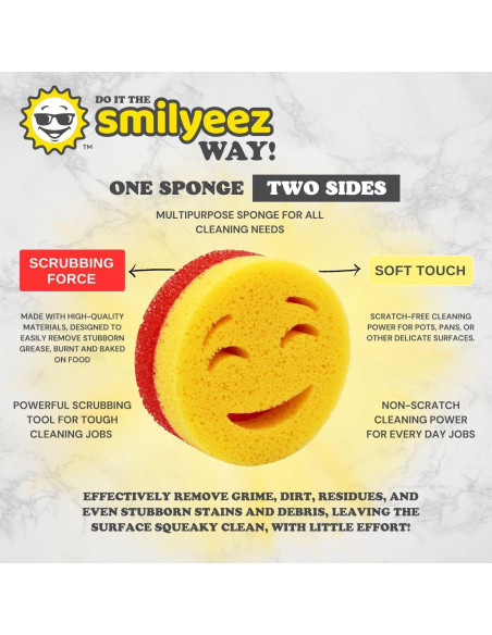Mango Dispensador de Jabón Smilyeez con 3 Esponjas Scrub Moji