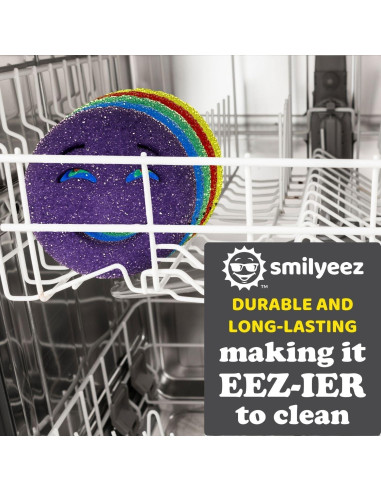 Mango Dispensador de Jabón Smilyeez con 3 Esponjas Scrub Moji