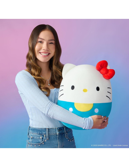 Peluche Squishmallows Hello Kitty 35.56cm Jazwares Azul