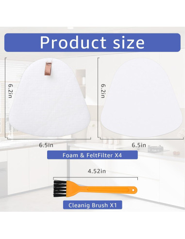 Kit de Filtros de Espuma y Fieltro Basysion para Aspiradora Shark