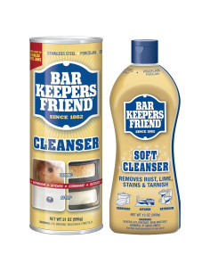 Paquete de Limpiadores Bar Keepers Friend Suave y Polvo 368g + 595g