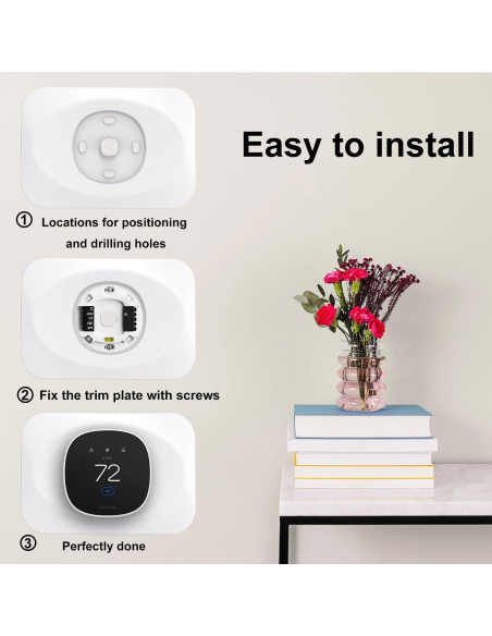 Cubierta de Placa de Pared BAOKZZOM para Termostato Ecobee Esencial