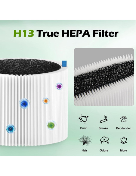 Filtro de Reemplazo Musslan 211i Max 2 Paquete H13 Carbón Activado