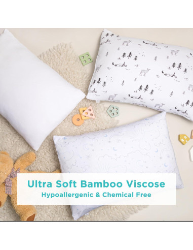 Almohada Hipoalergénica PequeñoHippo 33x46 cm Viscosa Bambú