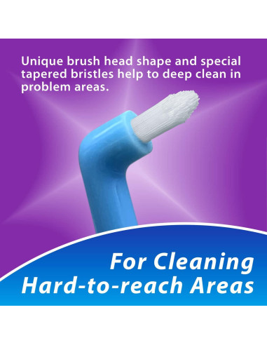 Cepillo Manual Tuft BrightWorks para Áreas Difíciles - Paquete de 3