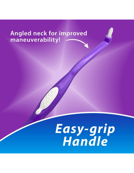 Cepillo Manual Tuft BrightWorks para Áreas Difíciles - Paquete de 3