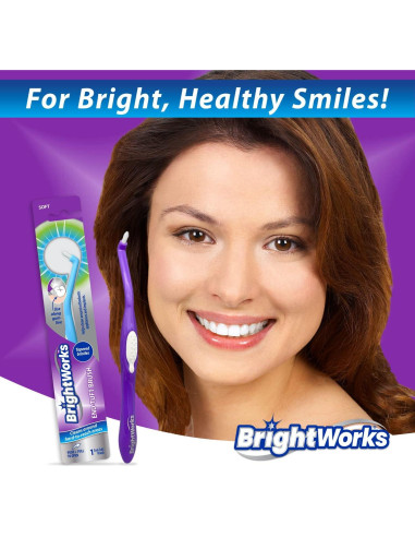 Cepillo Manual Tuft BrightWorks para Áreas Difíciles - Paquete de 3