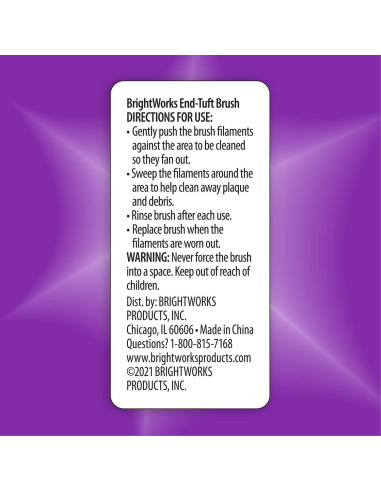 Cepillo Manual Tuft BrightWorks para Áreas Difíciles - Paquete de 3