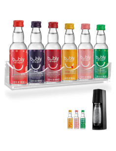 Soporte Acrílico para Saborizantes Bubly SodaStream - Montaje Pared, 6 Botellas