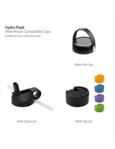 Botella Hydro Flask 40oz Boca Ancha con Tapa Flex - Acero Inoxidable 2