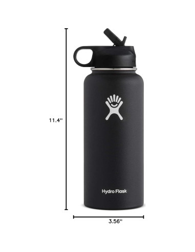 Botella Hydro Flask 40oz Boca Ancha con Tapa Flex - Acero Inoxidable