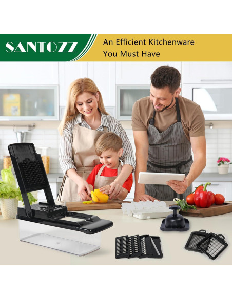 Picador de Verduras Multifuncional SANTOZZ con Contenedor 0.68 kg