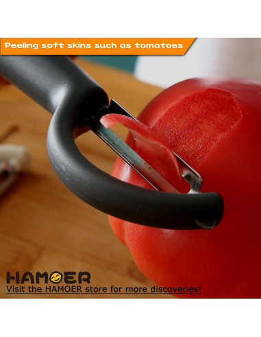 Pelador y Rallador 2 en 1 HAMOER Acero Inoxidable Ergonómico