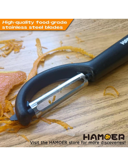 Pelador y Rallador 2 en 1 HAMOER Acero Inoxidable Ergonómico