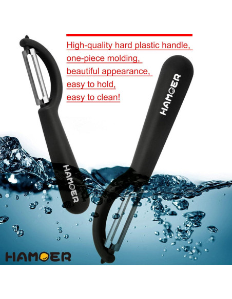 Pelador y Rallador 2 en 1 HAMOER Acero Inoxidable Ergonómico