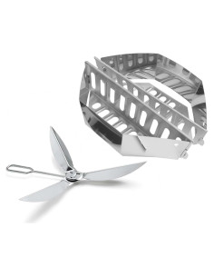 Soporte para Cestas de Carbón BBQ-PLUS GSSOS1017 - 2 Cestas y Kit de Limpieza