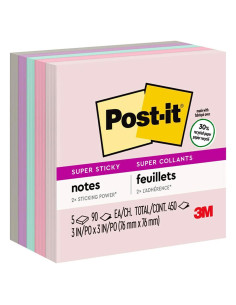 Notas Reutilizables Post-it Recicladas 7.62 cm 5 Bloc Pastel