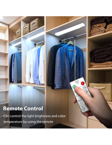 Luz de Gabinete K KASONIC 30 cm con Sensor de Movimiento y Control Remoto