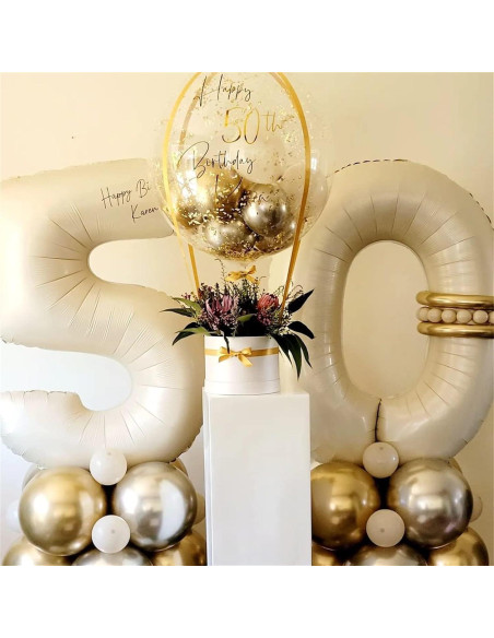 Globo Beige Número 1 40 Pulgadas Mylar para Fiestas