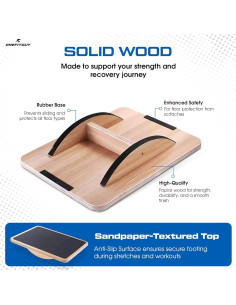 Tabla de Equilibrio Inestable ONEFITGUY 250 kg Madera Antideslizante 2