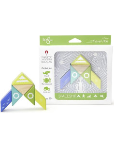 Juego de Bloques Magnéticos Tegu Nave Espacial 6 Piezas 2