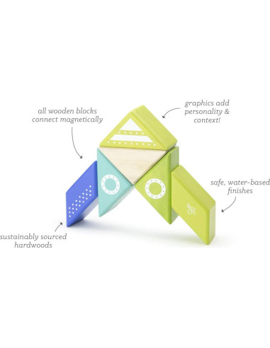 Juego de Bloques Magnéticos Tegu Nave Espacial 6 Piezas