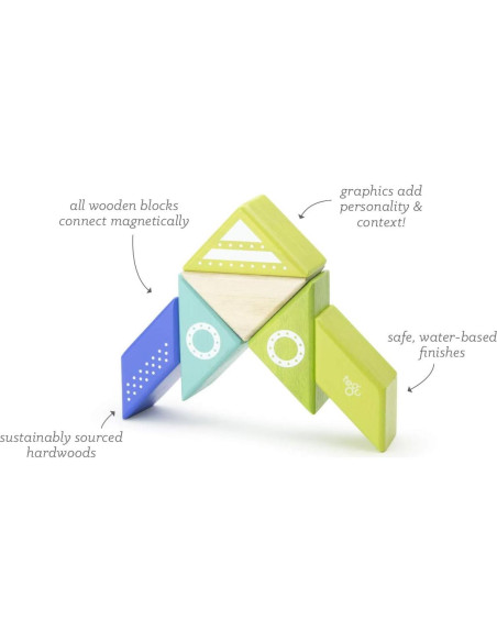 Juego de Bloques Magnéticos Tegu Nave Espacial 6 Piezas